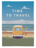 Geschirrtuch Digitaldruck Time to Travel
